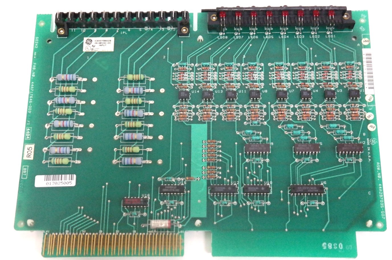 Used GE FANUC IC600YB802B INPUT MODULE 24-48VAC-DC 44A717646-003R01/1