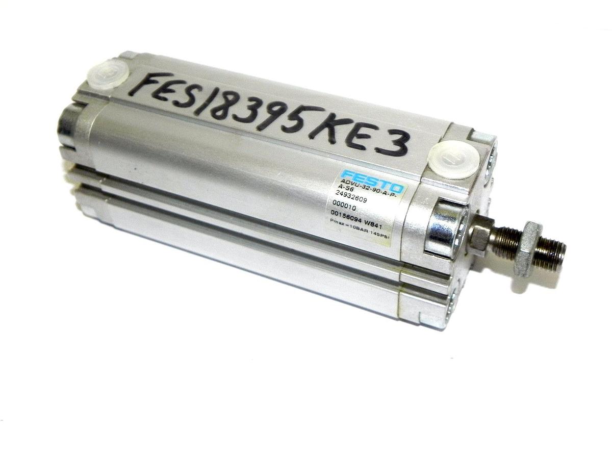 Used NEW FESTO ADVU-32-90-A-P-A-S6 PNEUMATIC CYLINDER COMPACT ADVU3290APAS