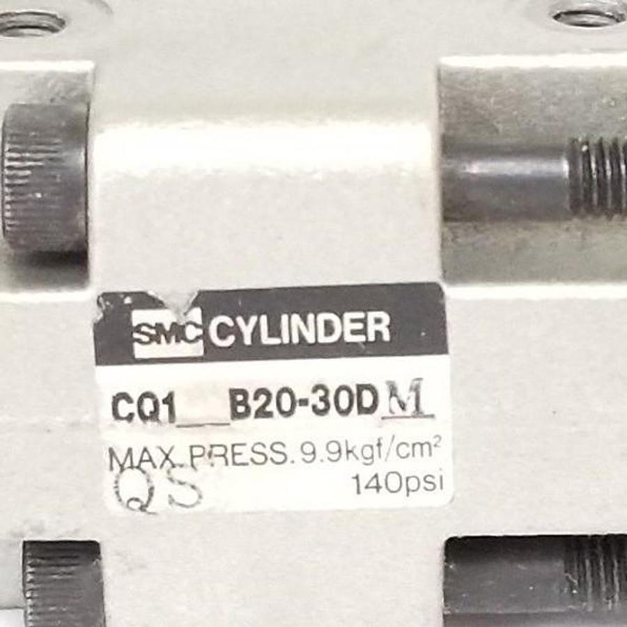 Used LOT OF 4 SMC CQ1B2030DM CYLINDERS CQ1-B20-30DM, 140 PSI