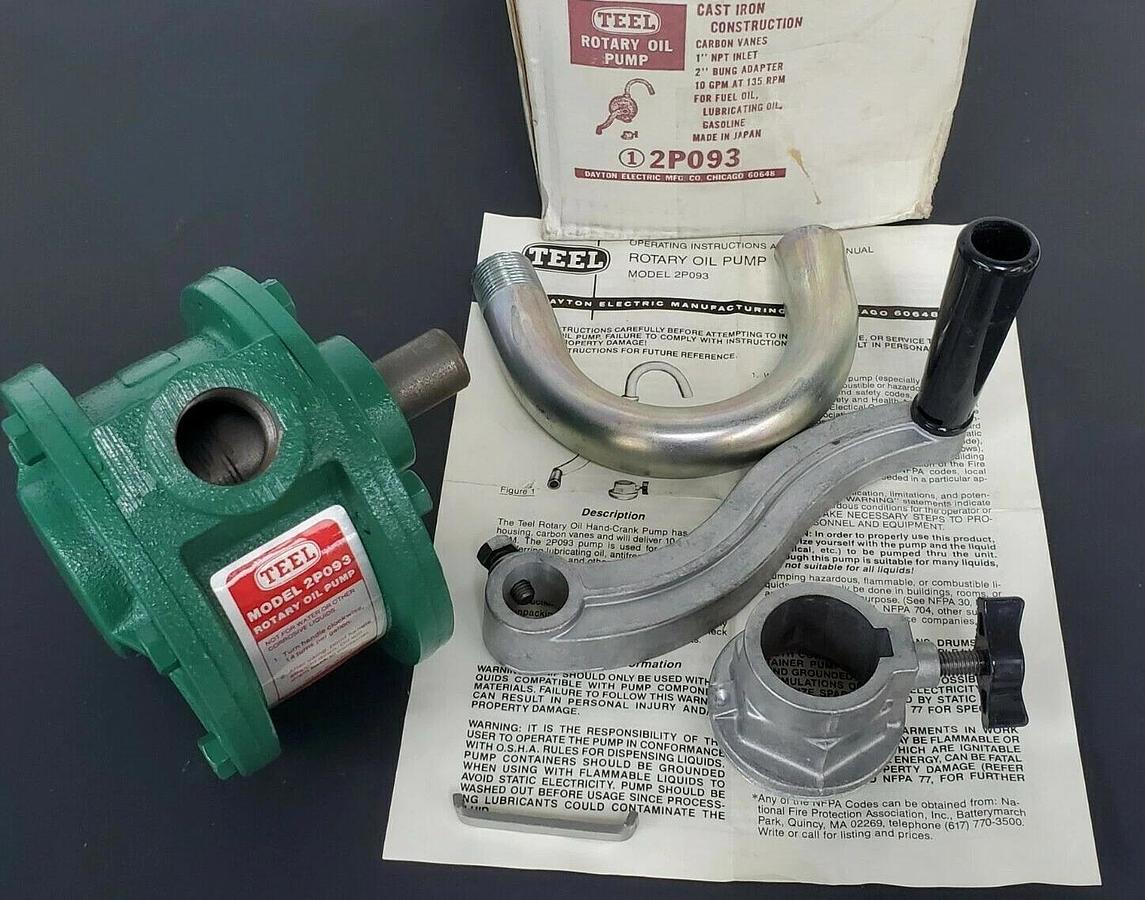 Used NIB DAYTON / TEEL 2P093 ROTARY DRUM / HAND OIL PUMP