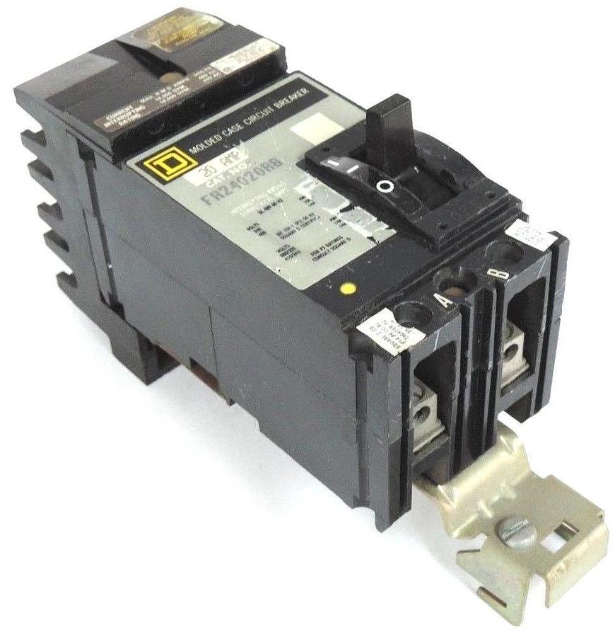 Used SQUARE D FA24020AB MOLDED CASE CIRCUIT BREAKER 480V 20AMP