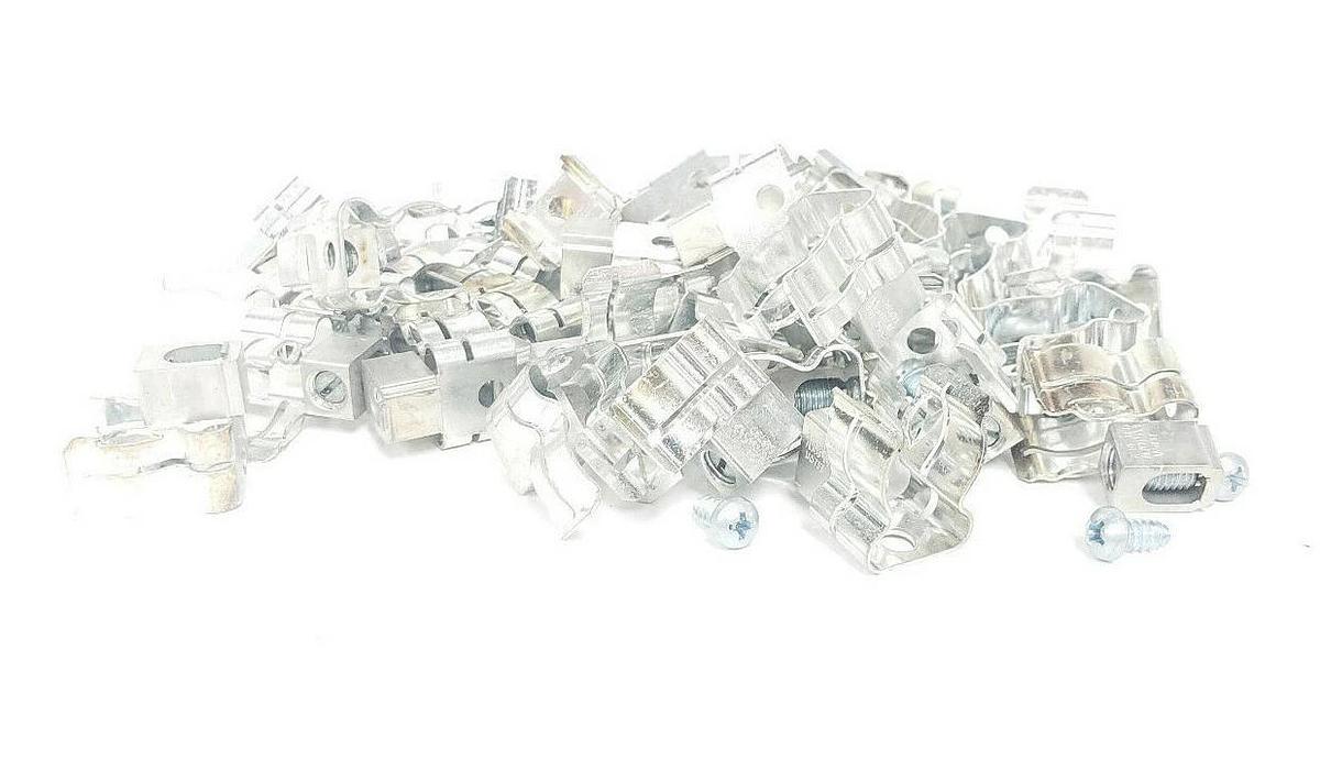 Used LOT OF 42 GENERIC 1A5737 TERMINAL LUG / FUSEHOLDER CLIPS 2-14 US AL7CU W/ SCREWS