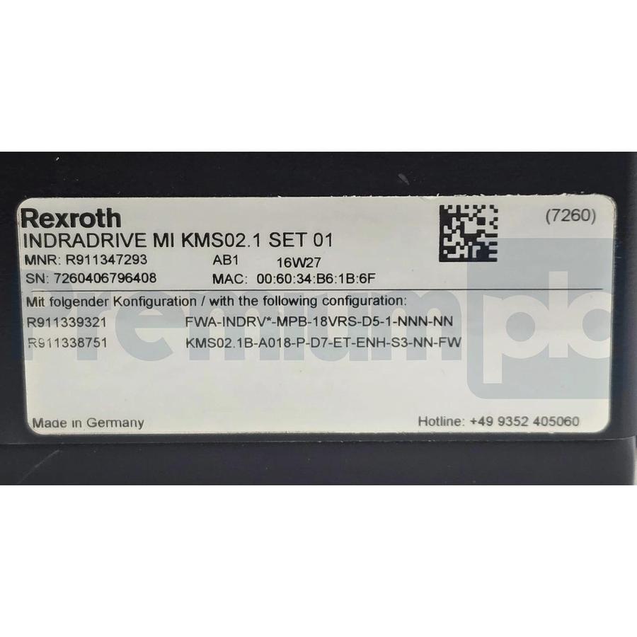 Bosch Rexroth R911347293 INDRADRIVE MI KMS02.1 Set 01 Servo Regulator NUPI