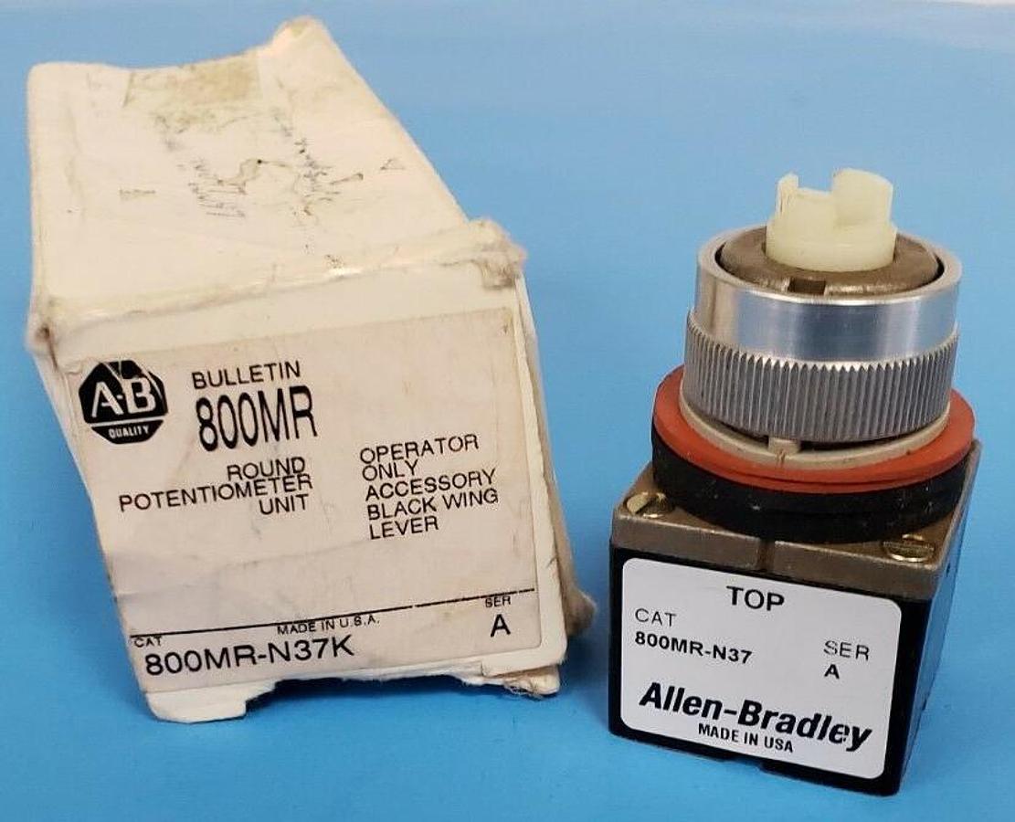 Used NEW ALLEN-BRADLEY 800MR-N37K POTENTIOMETER OPERATOR BASE 800MR-N37 SERIES A