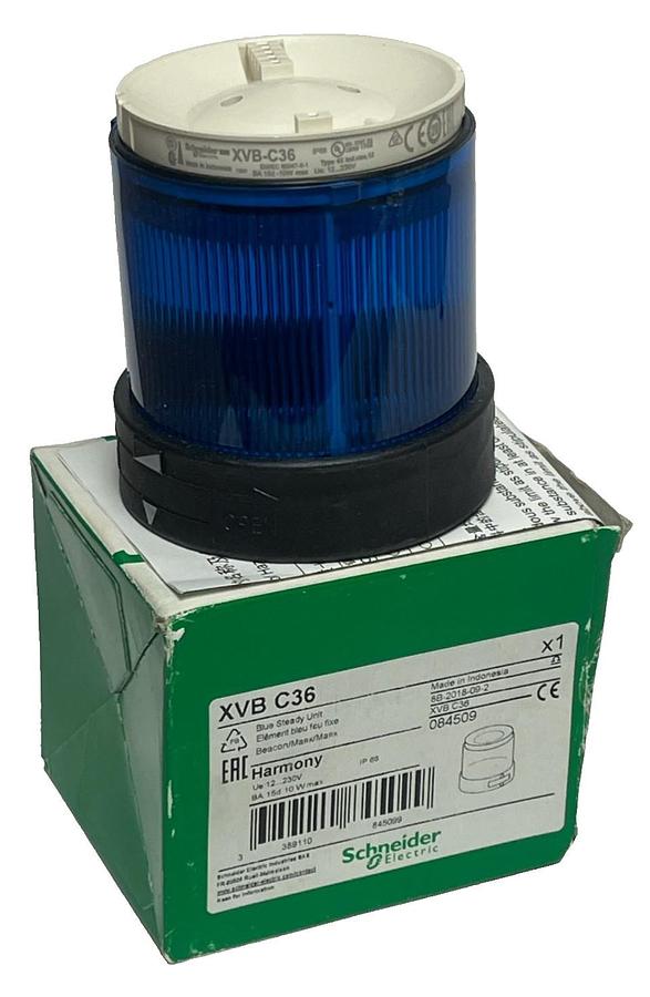Schneider Electric XVBC36 Blue Steady Light Element Harmony XVB 70mm - NIB