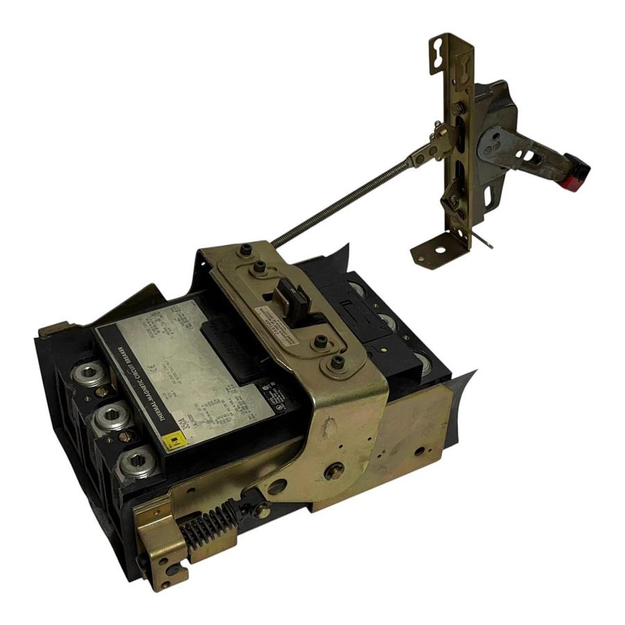 Used Square D LAL36350 350A 3 Pole Circuit Breaker with External Rotary Handle