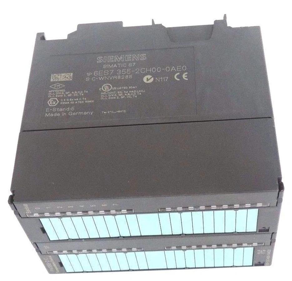 Used SIEMENS 6ES73552CH000AE0 TEMPERATURE CONTROL FM355-2C, 6ES7-355-2CH00-0AE0