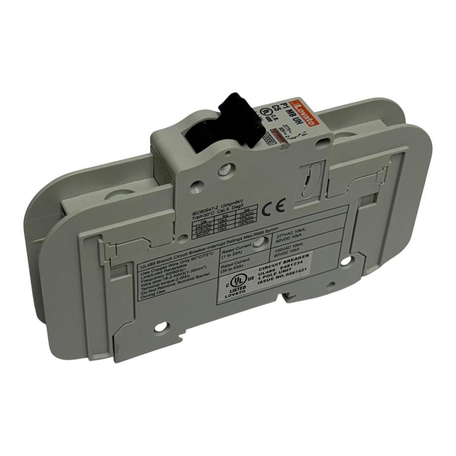 Lovato P1 MB UH C5 Miniature Circuit Breaker 1 Pole 5A C Curve UL 489 New