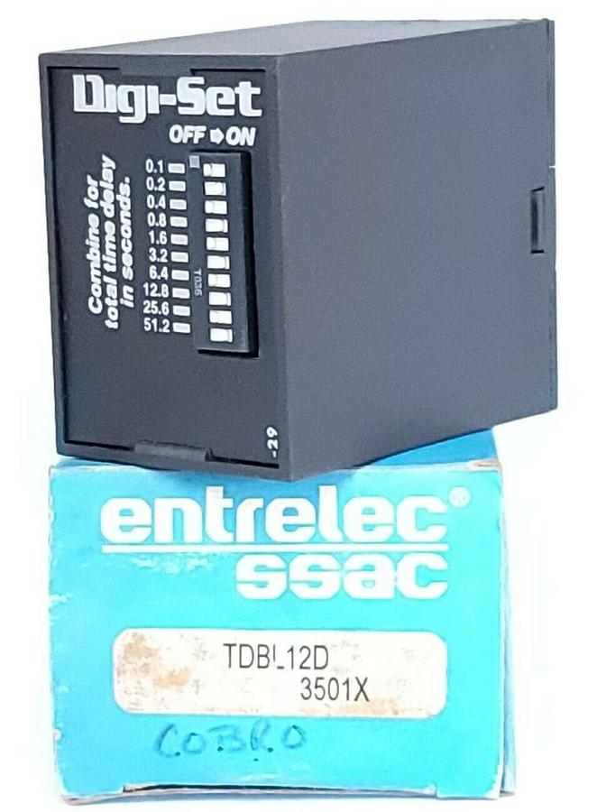 Used NIB ENTRELEC SSAC TDBL12D TIME DELAY RELAY 12VDC