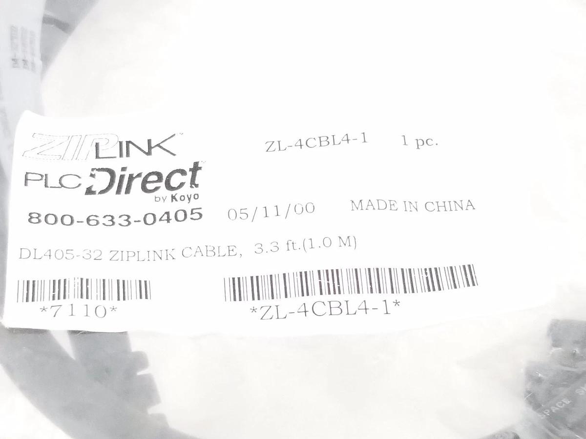 Used NEW PLC DIRECT ZL-4CBL4-1 ZIPLINK CABLE DL405-32, 3.3FT / 1M