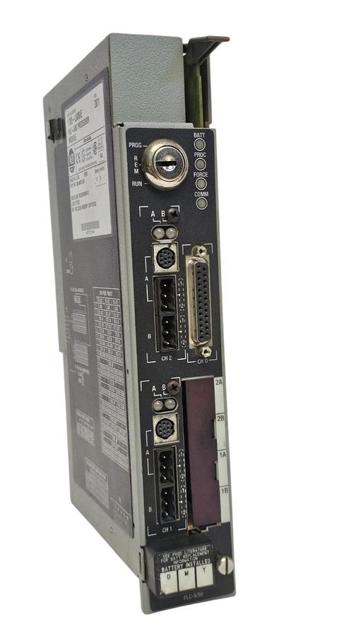 Used ALLEN BRADLEY 1785-L80B /E PLC-5/80 PROCESSOR MODULE REV. D01 F/W REV. B SER. E