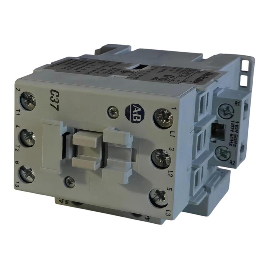 Allen Bradley 100-C37D10 /C 100-C IEC Contactor 3-P 37A 110/120VAC 1NO Aux Cont