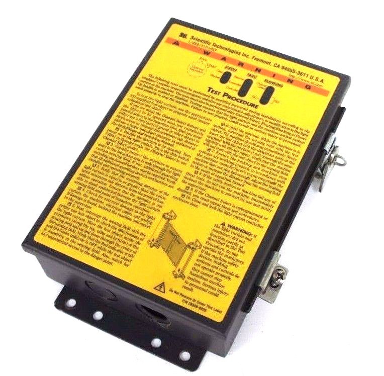 Used REPAIRED SCIENTIFIC TECHNOLOGIES INC LCC-FB-AC1-U LIGHT CURTAIN CONTROLLER