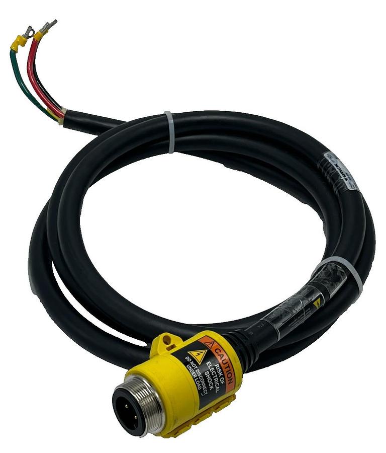 Used TURCK GSDM 40-3M PowerFast Cordset 3 Meter 4-Pin 1-3/8" D-Size Male Connector