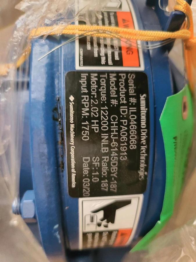 NEW SUMITOMO CHHJ-6145DBY-187 CYCLO 6000 SPEED REDUCER W/ ADAPTOR PA061913