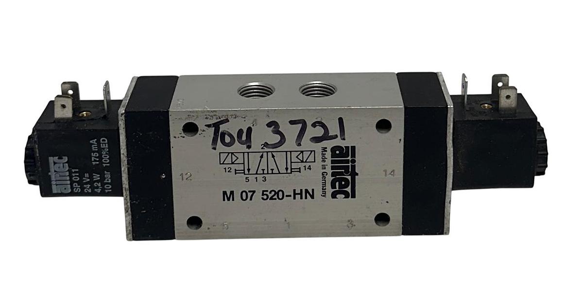 Used AIRTEC M 07 520-HN / M07520HN SERIES M-07 VALVE 5/2-WAY DOUBLE SOLENOID USNP