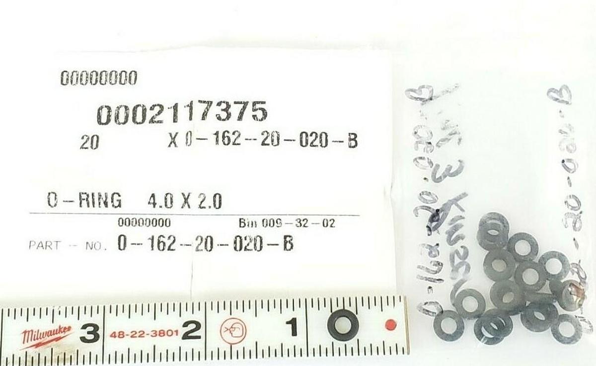 Used LOT OF 20 NEW KRONES 0-162-20-020-B O-RINGS 4.0X2.0