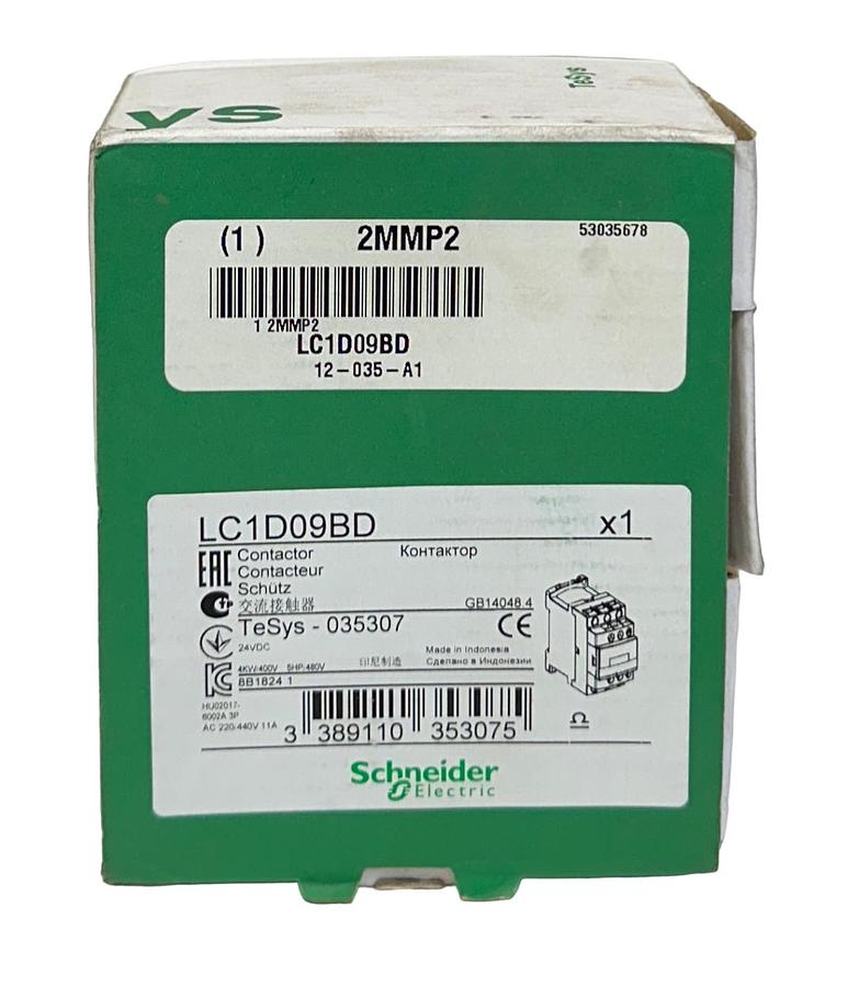 Used SCHNEIDER ELECTRIC LC1D09BD TeSys CONTACTOR LC1D09 24VDC COIL 9A 3-POLE NSMP