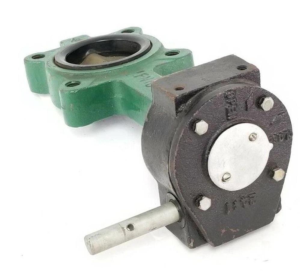 Used CRANE / CENTERLINE 53 SERIES 200 BUTTERFLY VALVE 3'' IN. W/ 24:1 GEAR REDUCER