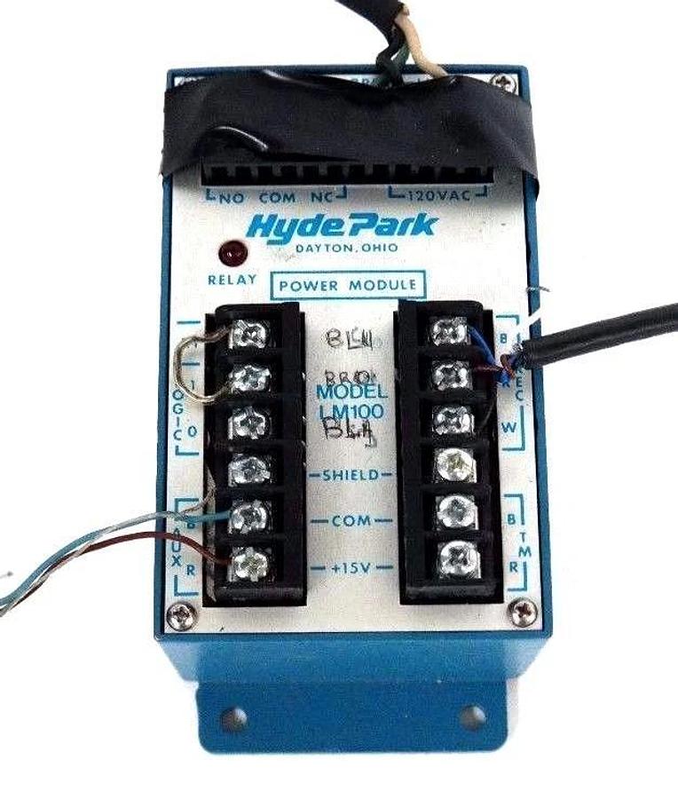 Used HYDE PARK LM100 TRANSMITTER POWER MODULE W/ 81382-N 974201, 80165 3AMPS CORDSETS
