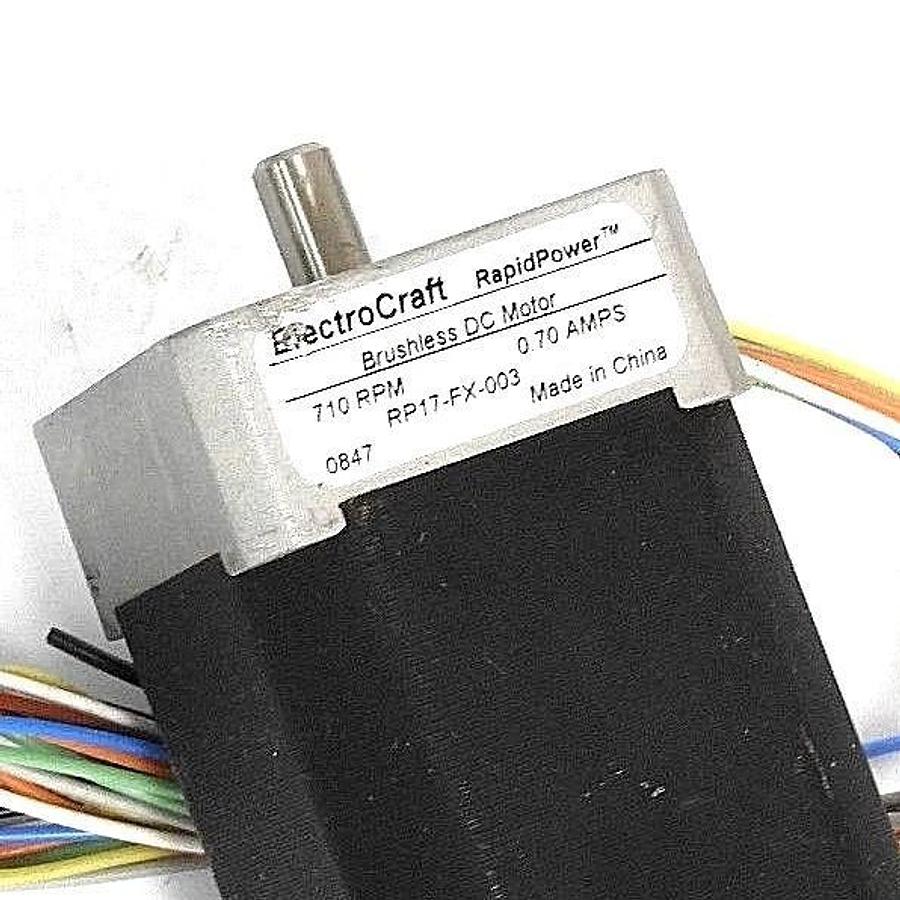 Used ELECTROCRAFT RP17-FX-003 RAPIDPOWER BRUSHLESS DC SERVO MOTOR RP17FX003