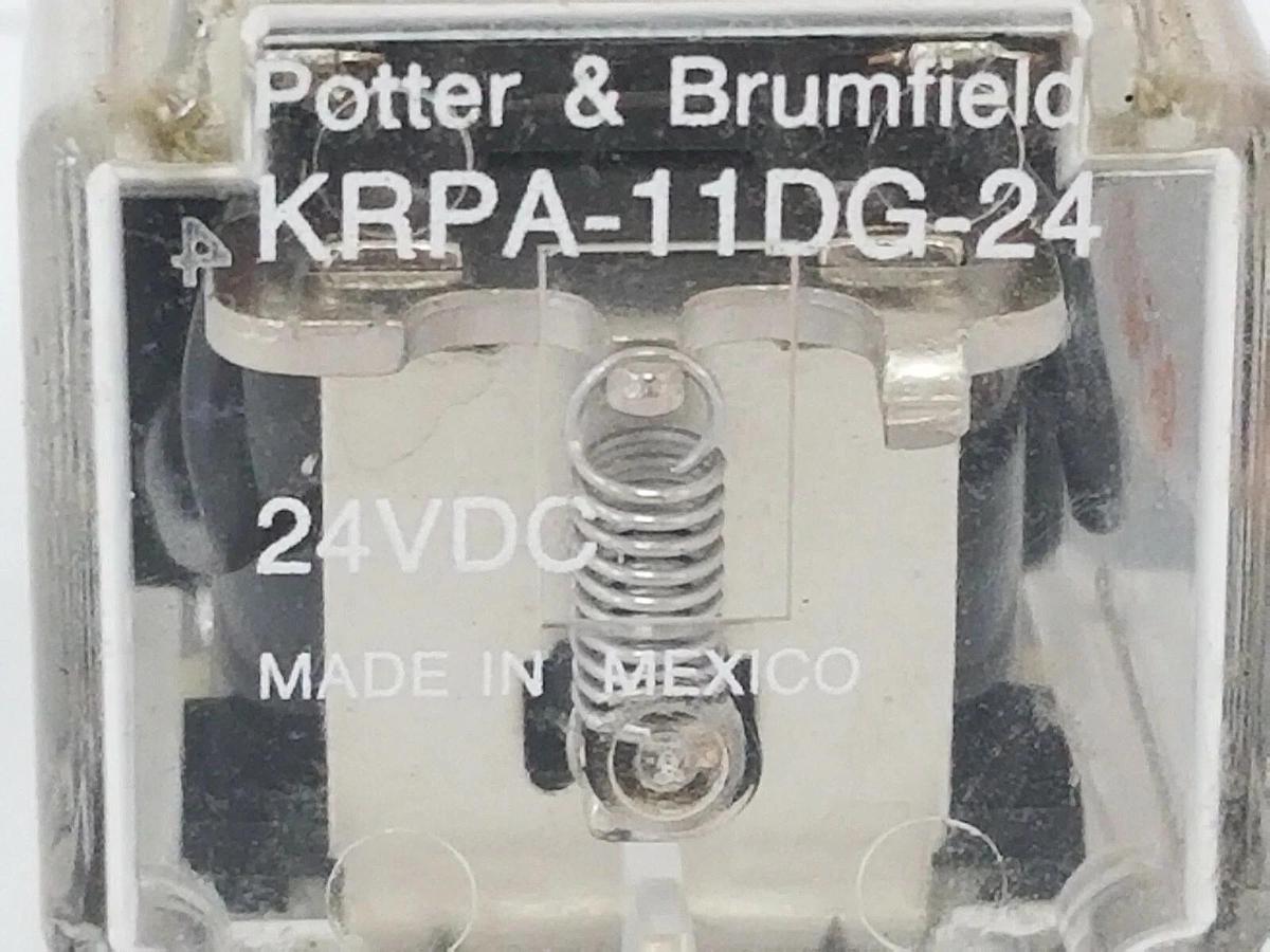 Used POTTER & BRUMFIELD KRPA-11DG-24 RELAY KRPA11DG24, 24VDC, 12A