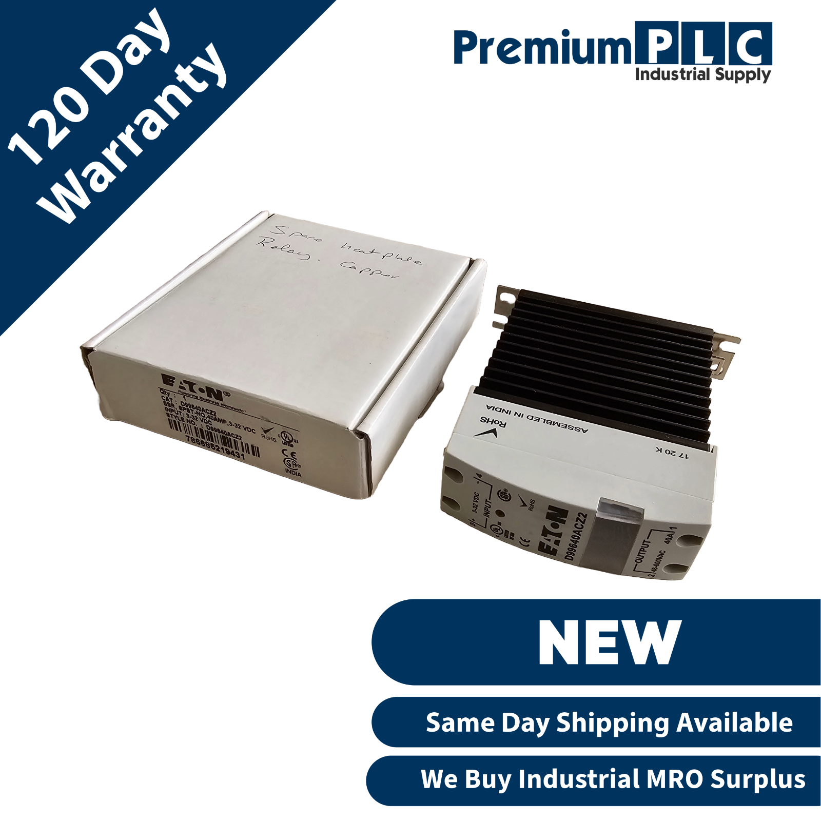 Used NEW EATON D99640ACZ2 D99 SERIES SOLID-STATE RELAY 40A IN: 3-32VDC OUT: 48-600V