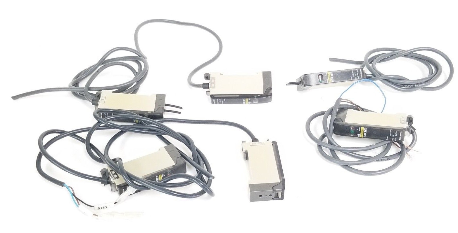 Used LOT OF 6 OMRON E3X-H11 PHOTOELECTRIC SENSORS 10-30VDC, E3XH11