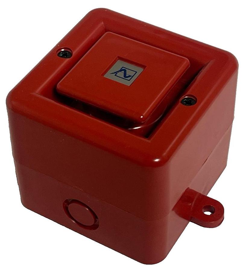 Used Pfannenberg PA-100 Schwington Electronic Sounder 10-30V DC - Gray/Red 100dB(A)