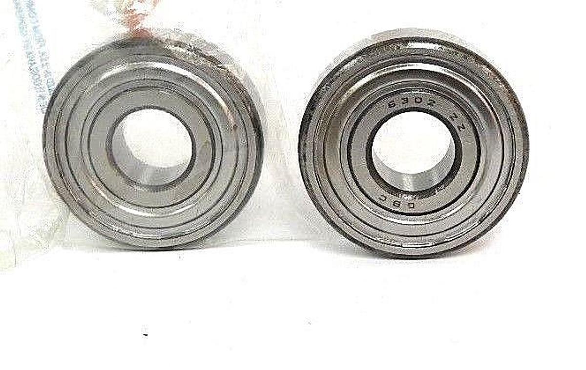 LOT OF 2 NEW GBC 6302-2Z BALL BEARINGS 63022Z
