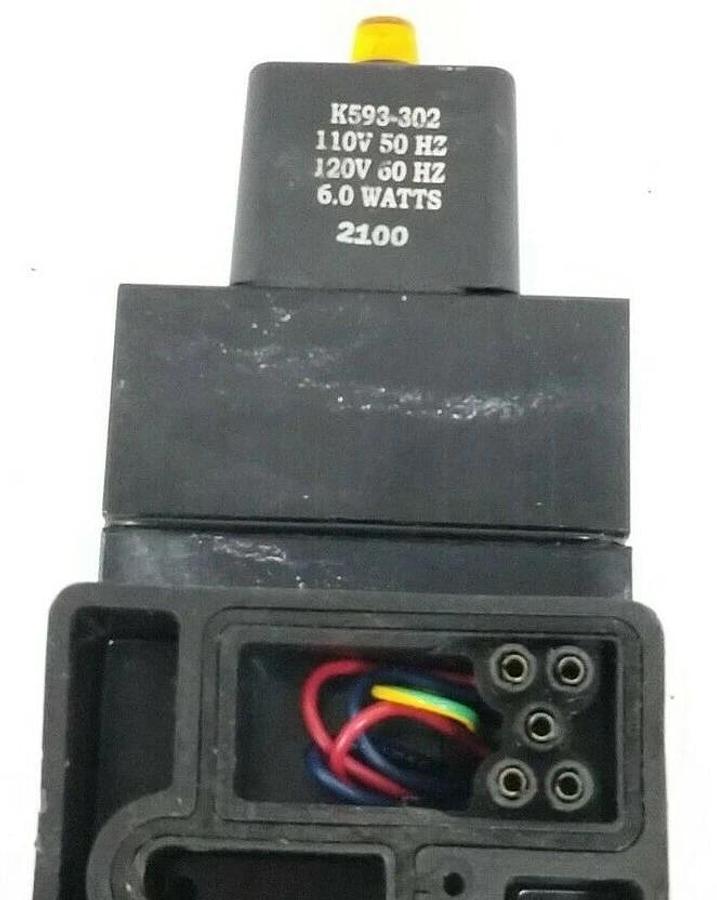 Used PARKER H3517BHA53A VALVE 150 PSI REPLACES H35VXBHA53A, 12.0 VA, K593-302 COILS