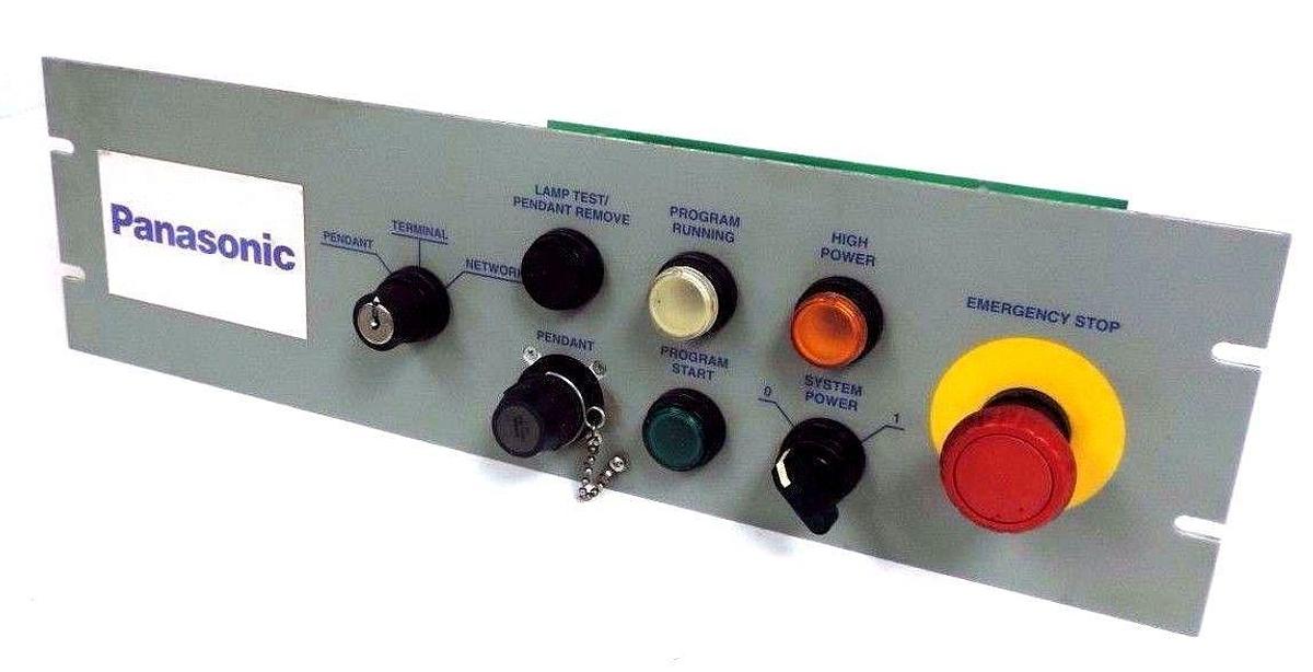 Used PANASONIC ADEPT TECH 10330-00375 CONTROL PANEL WITH PUSH BUTTONS 1033000375