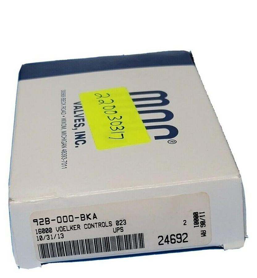Used NIB MAC 92B-000-BKA SOLENOID VALVE BASE 1/4IN NPT PORTS 92B000BKA
