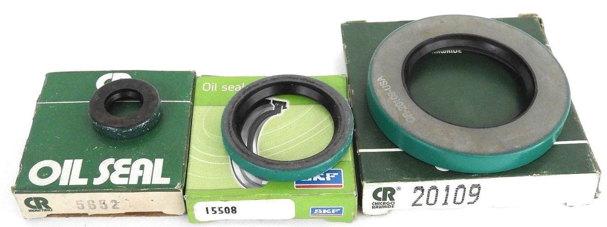 Used LOT OF 3 NIB CHICAGO RAWHIDE & SKF OIL SEALS (1) 20109 (1) 15508 (1) 5652
