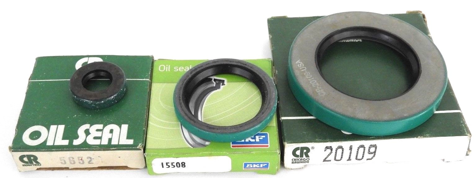 Used LOT OF 3 NIB CHICAGO RAWHIDE & SKF OIL SEALS (1) 20109 (1) 15508 (1) 5652