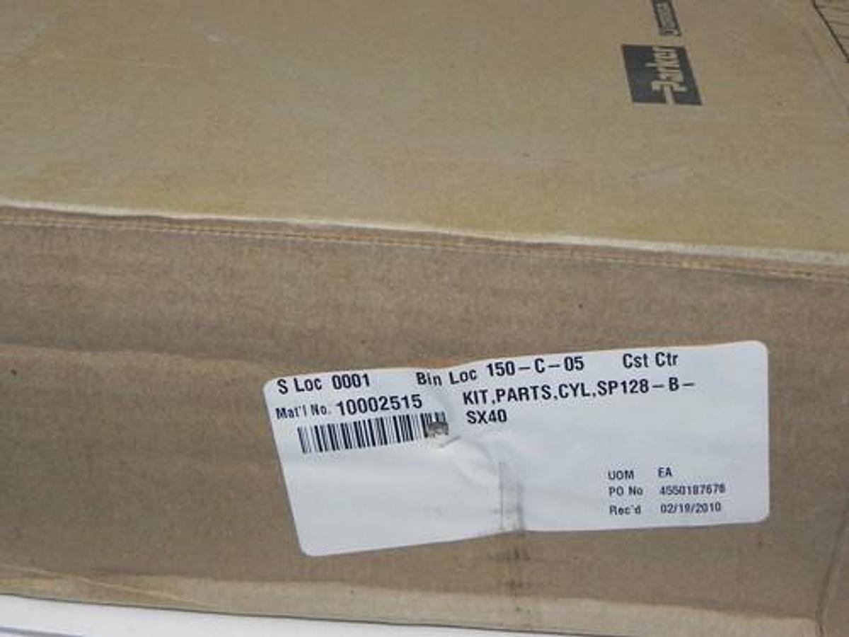 NIB PARKER KIT, PARTS, CYL, SP128-B-SX40 MAT'L NO. 10002515 STROKE LENGTH 40''