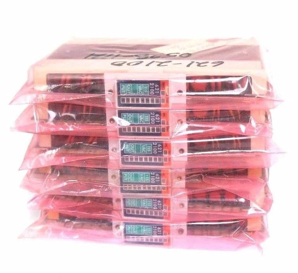 Used LOT OF 6 HONEYWELL 621-2100 OUTPUT MODULES 115VAC OUTPUT 6212100