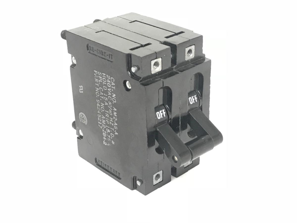 Used HEINEMANN AM2-A8-A CIRCUIT BREAKER 240VAC, 50/60HZ, AM2-Z84-2, 94245217, AM2A8A