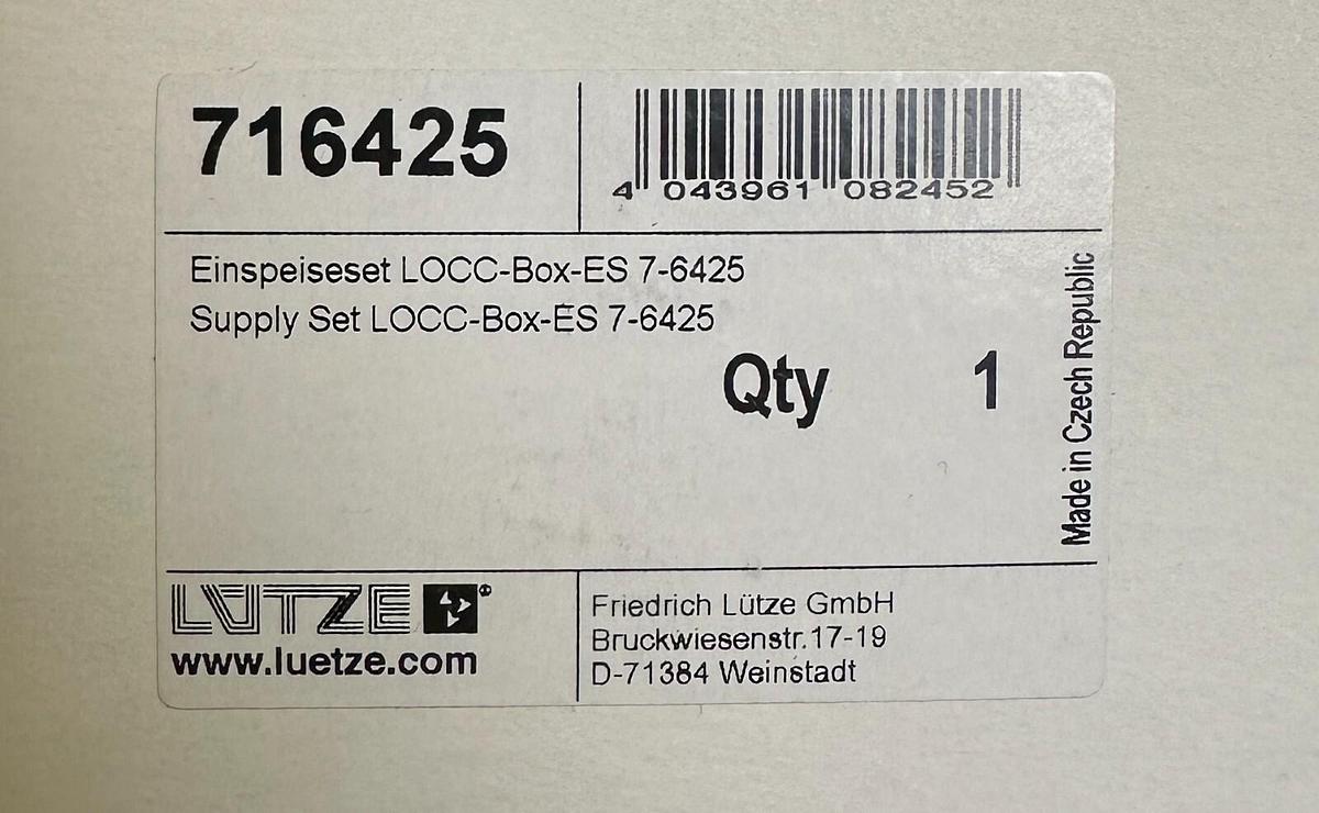 Used 3 NEW LUETZE 716425 SUPPLY SET LOCC-Box-ES 7-6425 / 76425 FEED TERMINAL END CAP