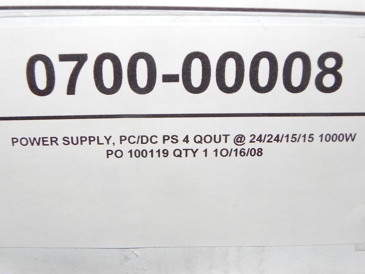 Used NPI PB1004PFC POWERBANK 4-OUTPUT 24V/15V 1000W AC/DC POWER SUPPLY P/N 8276 NEW