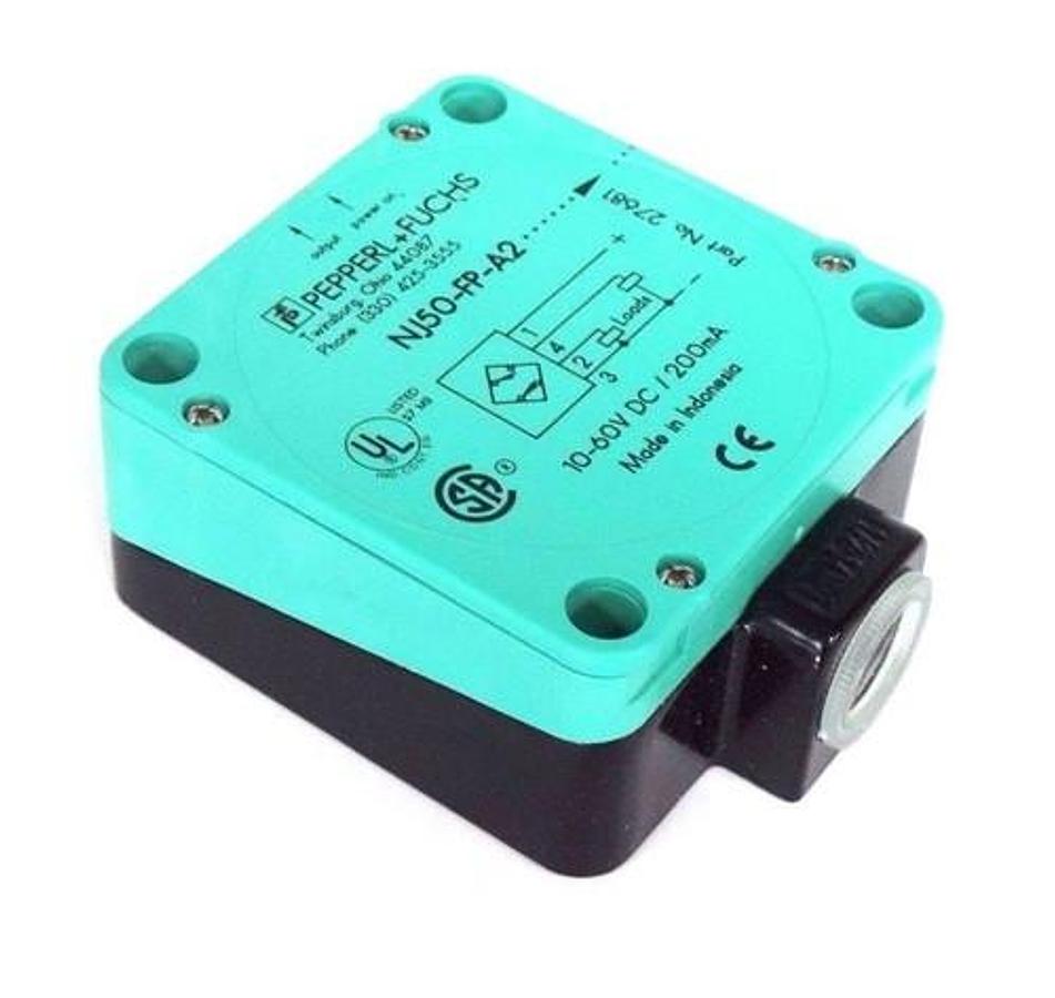 Used NIB PEPPERL + FUCHS NJ 50-FP-A2-P4 PROXIMITY SENSOR 020236, 10-60V, 200MA, 27681
