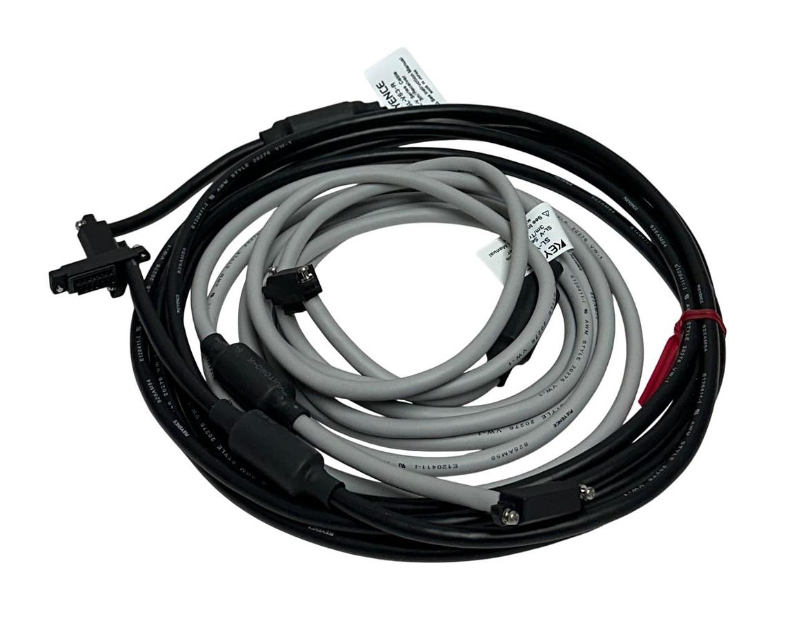 Used KEYENCE SL-VS3 / SLVS3 LIGHT CURTAIN SERIAL CONN CABLES SL-VS3-T / SL-VS3-R NSMP