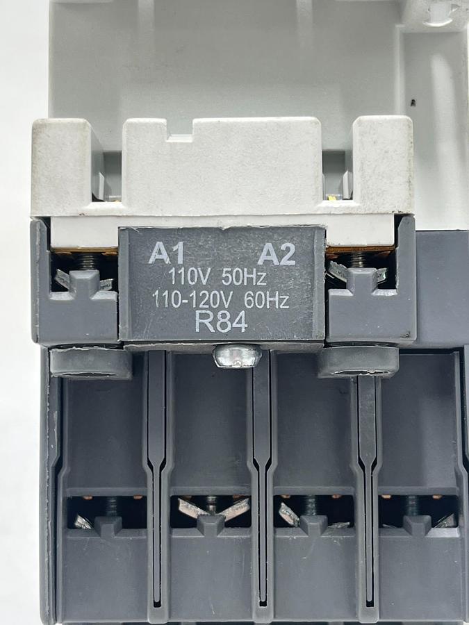 Used ABB A26-30-10 R84 Contactor 110-120V AC 3-Pole 26A 1 NO Auxiliary, NSNP