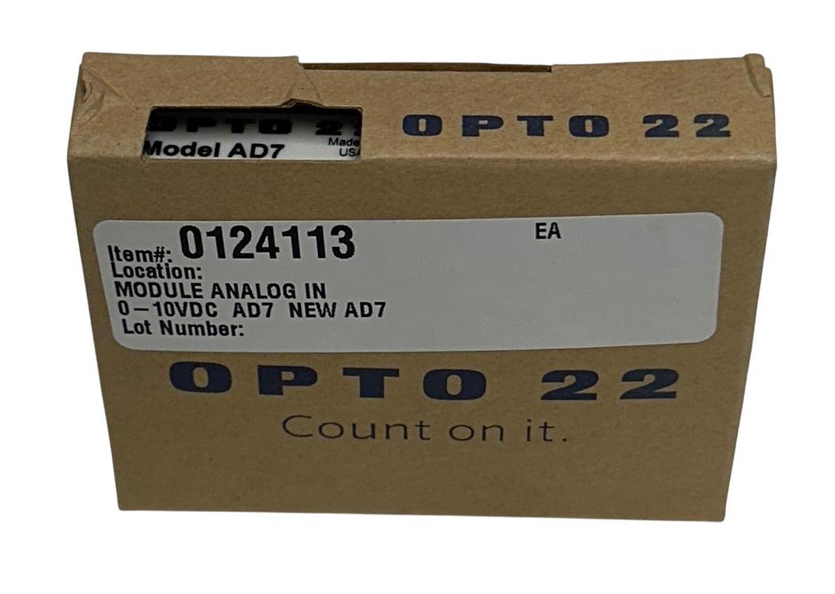 Used OPTO 22 AD7 VOLTAGE ANALOG INPUT MODULE 0-10VDC ISOLATED SINGLE CHANNEL OEM NSMP