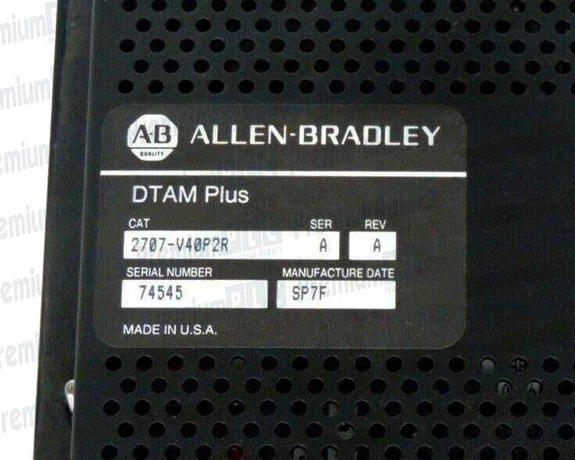 Used ALLEN BRADLEY 2707-V40P2R SER. A, REV. A, DTAM PLUS VFD DISPLAY 2707V40P2R NEW
