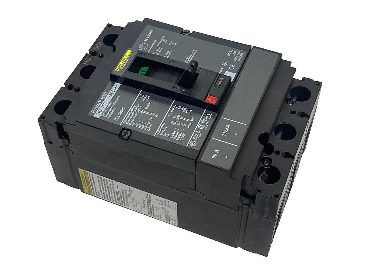 SQUARE D HDL36060 Circuit Breaker | PowerPact H-Frame | 60A 3P 600V | NSMP