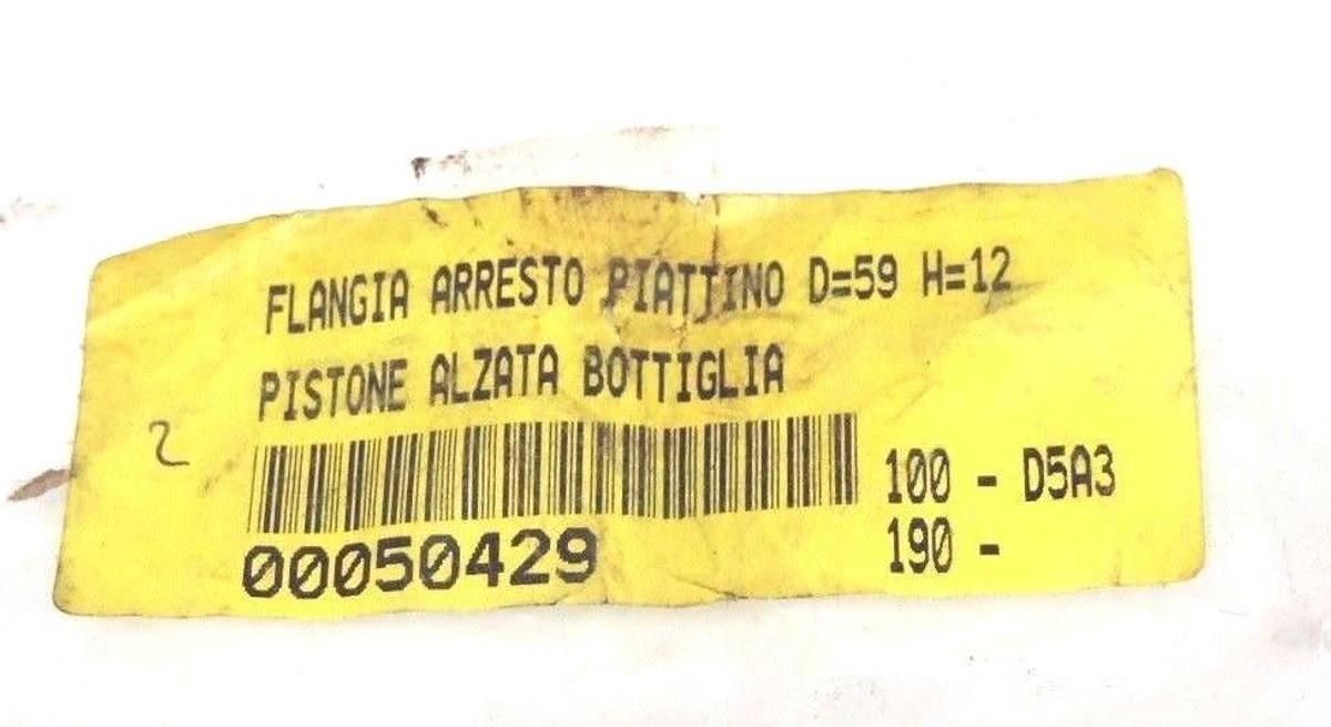 Used LOT OF 2 NEW 00050429 PLATE STOPPING FLANGES EP00050429, D=59 H=12