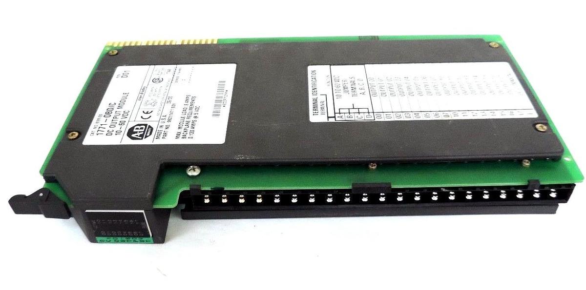 Used ALLEN BRADLEY 1771-OBD/C REV. D01 DC OUTPUT MODULE 10-60 VDC 1771OBD REV. E01