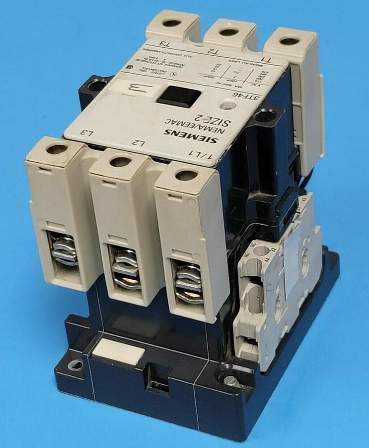 Used SIEMENS 3TF4622-0AK61 SIZE 2 CONTACTOR NON-REVERSING 110/120VAC 50/60HZ