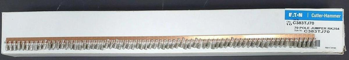 Used NIB EATON CUTLER-HAMMER C383TJ70 70 POLE JUMPER RK254 (QTY:10)